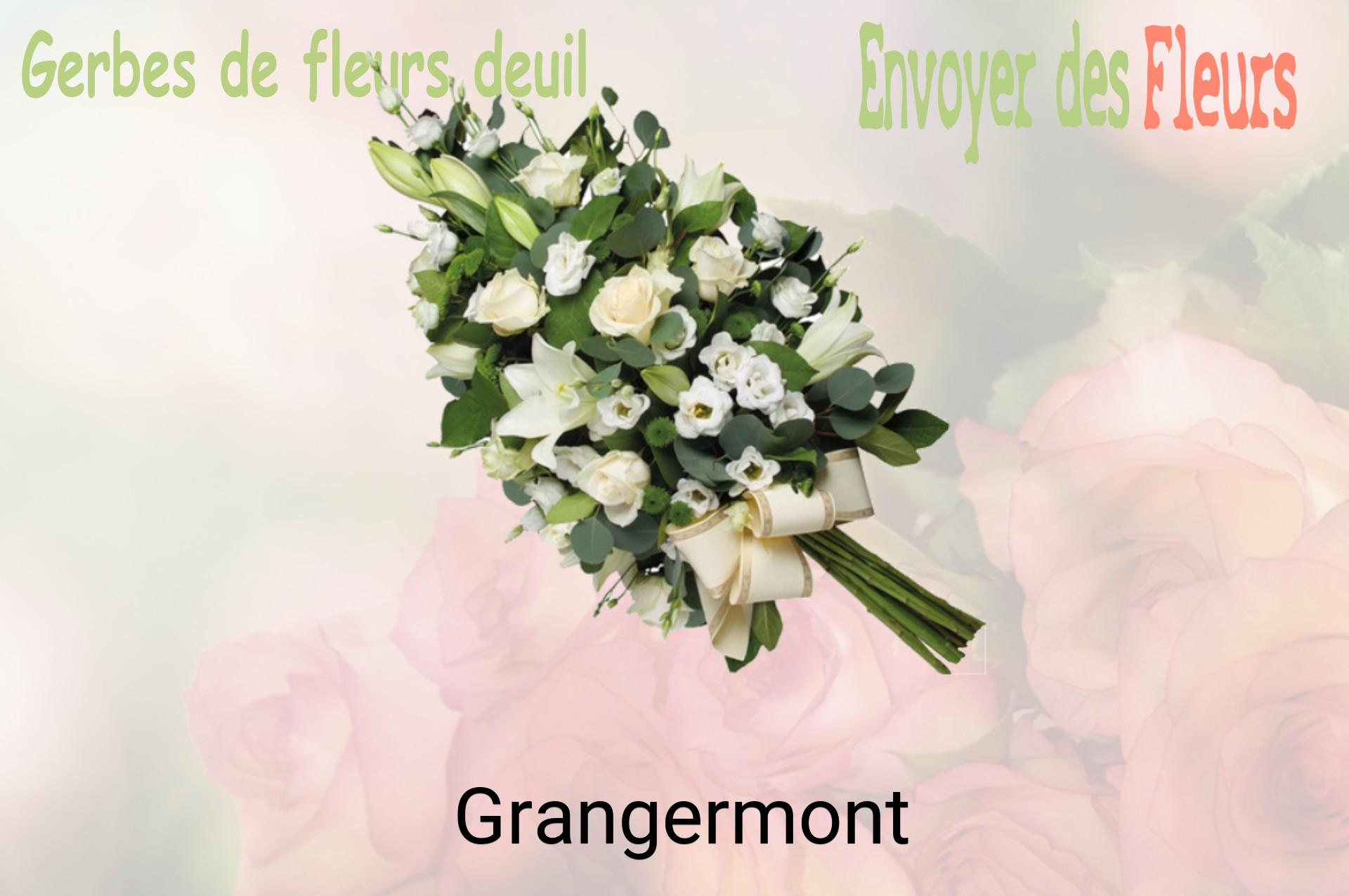 Gerbe de fleurs de deuil livrée à Grangermont